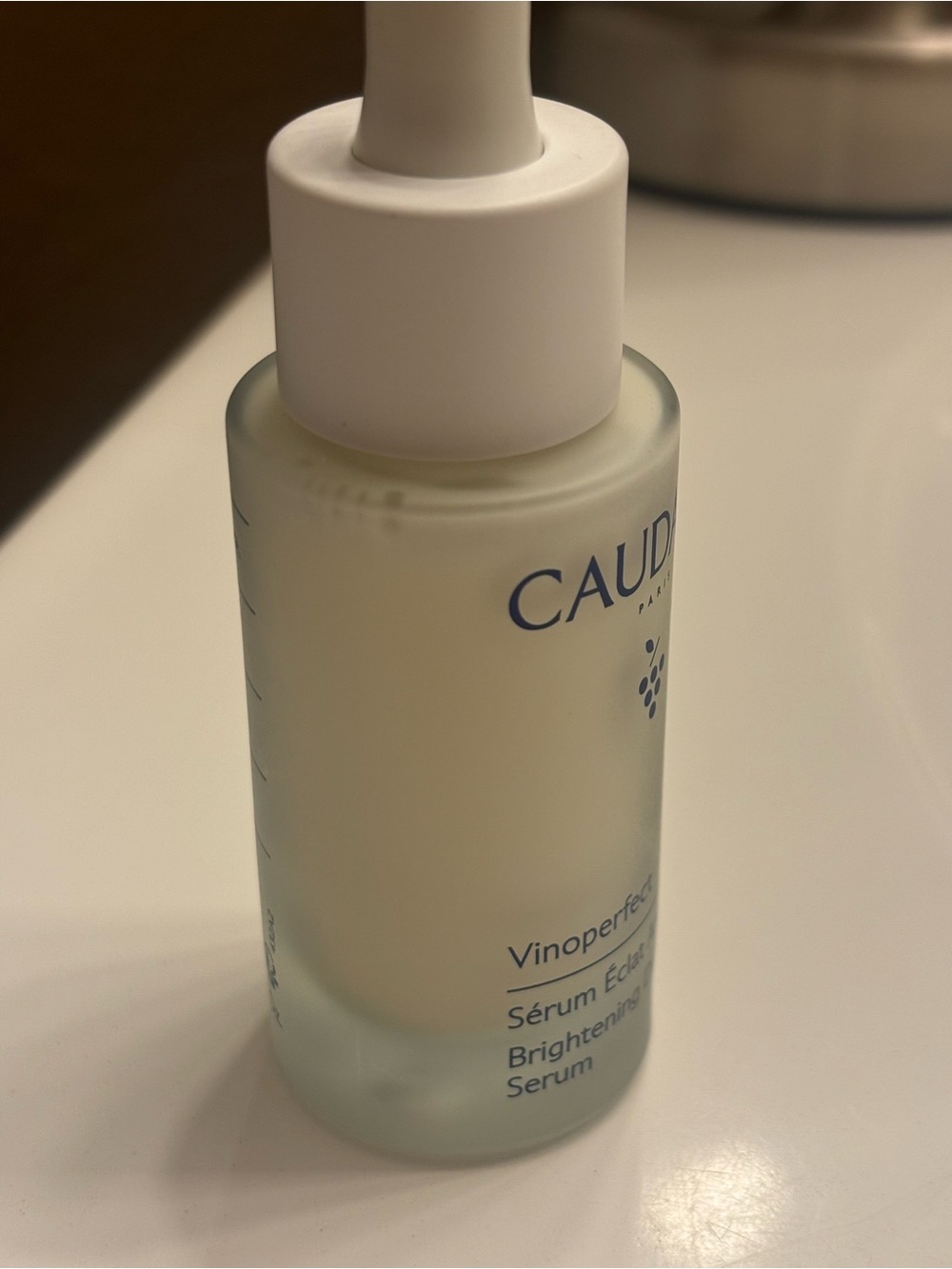 Caudalie Brightening Serum Bottle in White and Blue - Picture 3 of 3